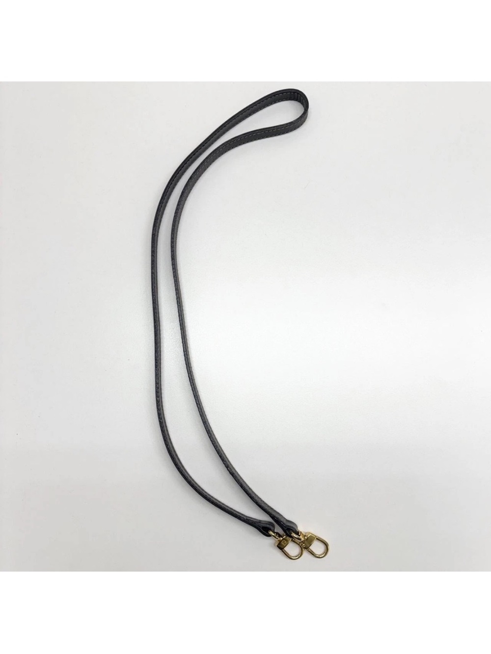 Fendi Black Leather Replacement Handbag or Crossbody Strap with Gold Clips - NEW